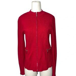 WHITE HOUSE BLACK MARKET - Red Blazer with Full Zip - Size Small